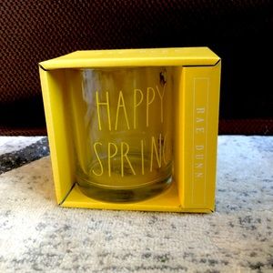 Rae Dunn Happy Spring Glass Mug 18 oz